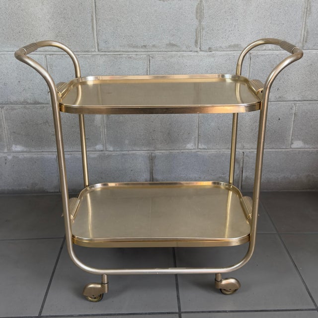 Vintage Aluminum Bar Cart from C.P. Torino, 1970s For Sale - Image 12 of 12