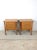 This pair of mid century modern nightstands by Milo Baughman for Drexel feature hardwood construction, maple veneer with...