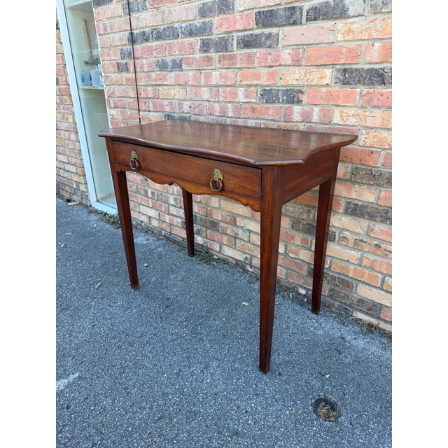 Brown 19th Century English Serpentine Top Side Table For Sale - Image 8 of 10