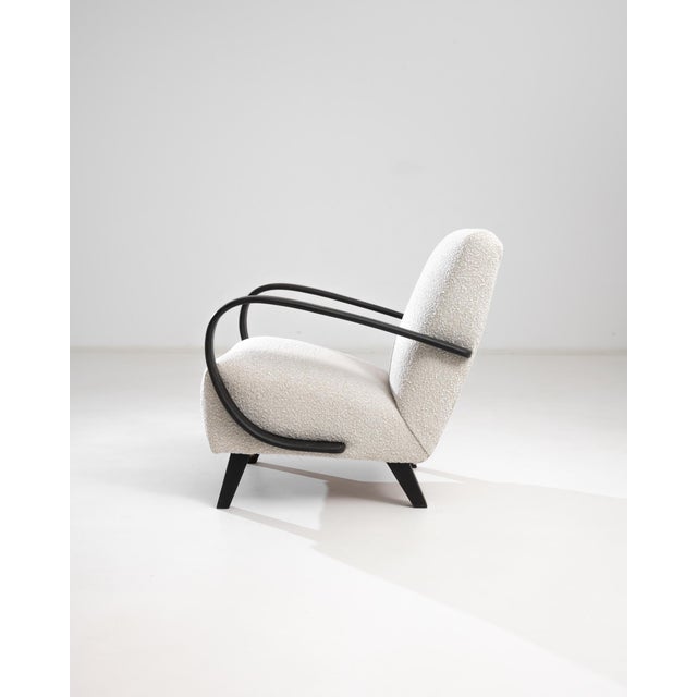 Mid-Century Modern 1950s Czech Wooden Armchair by J. Halabala For Sale - Image 3 of 8