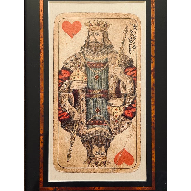 This stunning pair of antique French regional playing cards are from the 19th century and have been professionally framed...