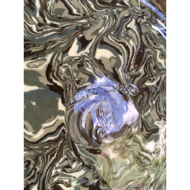 Sylvie St. Andre Perrin Green Marbled Plate Chairish