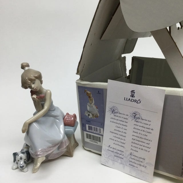 Lladro 1988 Lladro Porcelain Chit Chat Girl For Sale - Image 4 of 11