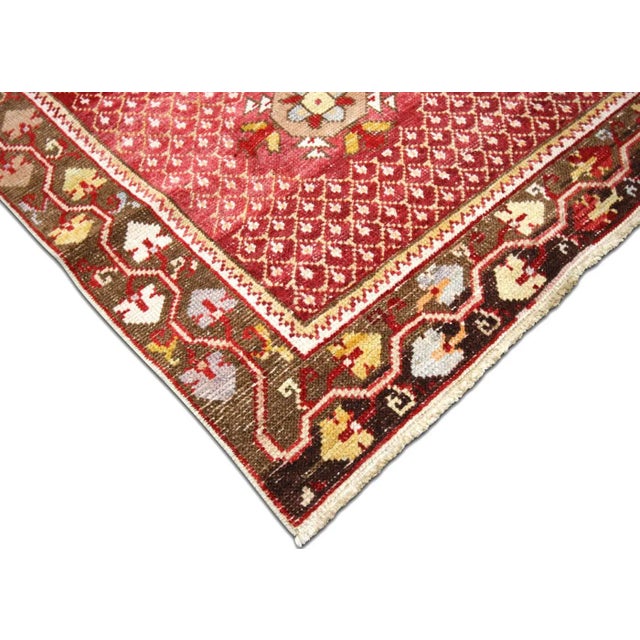 Traditional 1960s Turkish Oushak Rug For Sale - Image 3 of 6