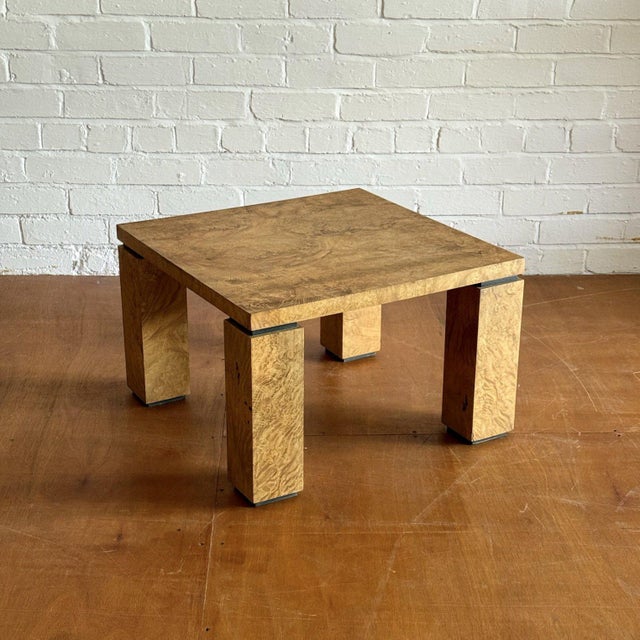 Small Coffee Table in Burr Oak For Sale - Image 5 of 5