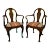 19th Century English Mahogany Queen Anne Arm Chairs- Set of 2 For Sale
