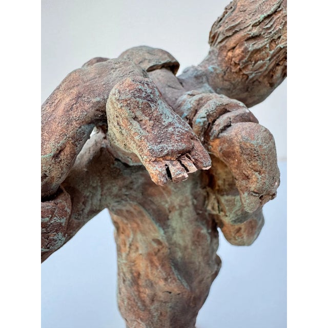 Mid 20th Century Kay Henkel Figural Sculpture Signed Ceramic Patinated Expressionist Figure For Sale - Image 11 of 12