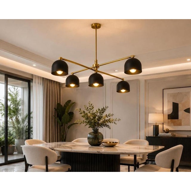 Welcome in GLOWTRENK Elevate your space with this sleek, modern pendant light, featuring a softly rounded double-dome...