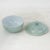 Vintage Chinese Celadon Green Lotus Flower Carved Porcelain Covered Bowl For Sale - Image 11 of 13