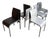 Belgian Postmodernist Chairs in Aluminium, 1980s, Set of 6 For Sale