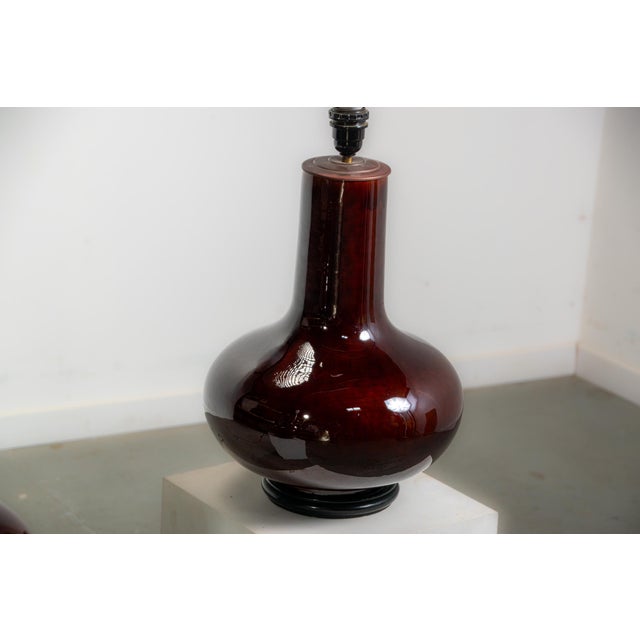 Vintage Ceramic Table Lamps, 1940s, Set of 2 For Sale - Image 10 of 12
