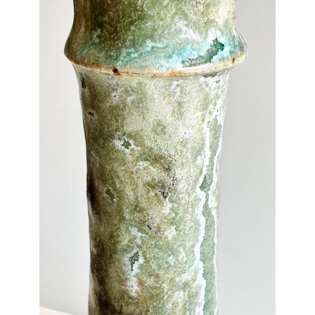 Studio Ceramic Candlestick with Organic Glaze, Denmark, 1970s For Sale - Image 9 of 15