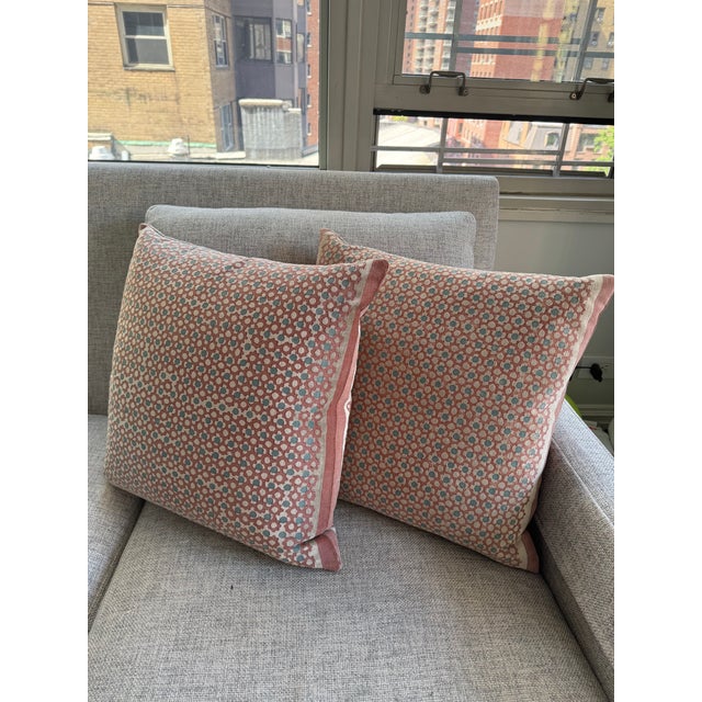 Pair of Room and Board throw pillows in Galbraith & Paul filigree fabric. Used very lightly so in almost new condition....
