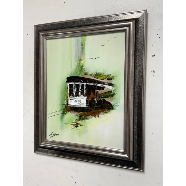 Design Plus Gallery presents a Framed Original Oil on Canvas of a San Francisco Cable Car by artist Ashton III. The...