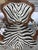 Ebony French Zebra Accent Arm Chair For Sale - Image 8 of 12
