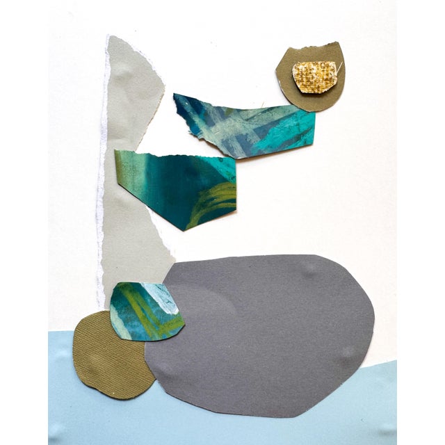 Abstract "Cut to the Feeling 3" Original Framed Collage on Paper by Zac Woodiel For Sale - Image 3 of 12