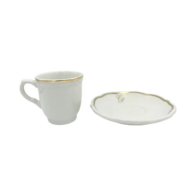 Ceramic Vintage the Greenbrier Hotel West Virginia Demitasse Cup Saucer Coffee For Sale - Image 7 of 12