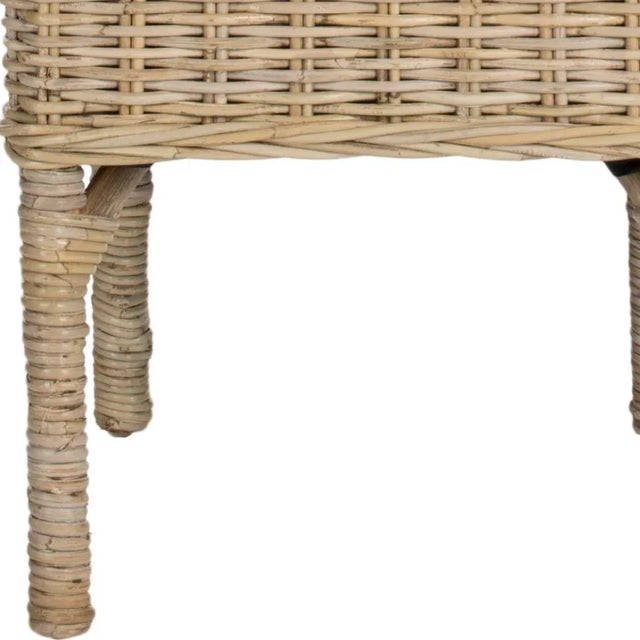 Brown 18''H Rattan Side Chair in Natural Unfinished - a Pair For Sale - Image 8 of 11