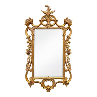 20th-C. Italian Chinese Chippendale Style Giltwood Mirror for Chelsea House For Sale