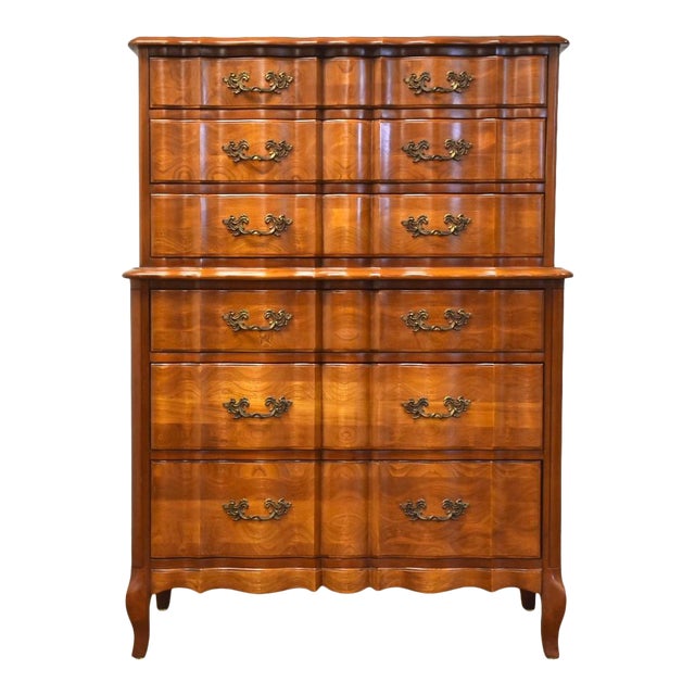 French Provincial Cherry Tall Dresser Chairish
