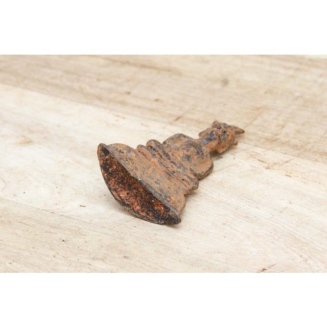 Metal Antique Miniature Patinated Burmese Buddha For Sale - Image 7 of 9