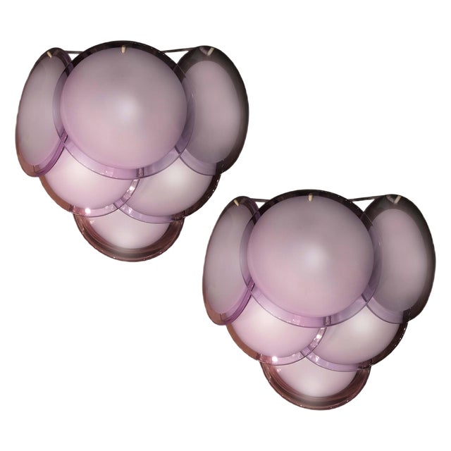 Disc Sconces by Vistosi, Murano, 1970s, Set of 2 For Sale