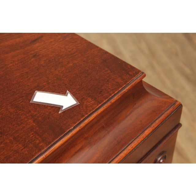 Georgian Style 1940's Custom Mahogany Silver Chest Cabinet For Sale - Image 11 of 12