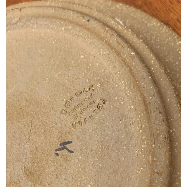 Beige Mid-Century Danish Studio Pottery Bowl from Søholm, 1960s For Sale - Image 8 of 13