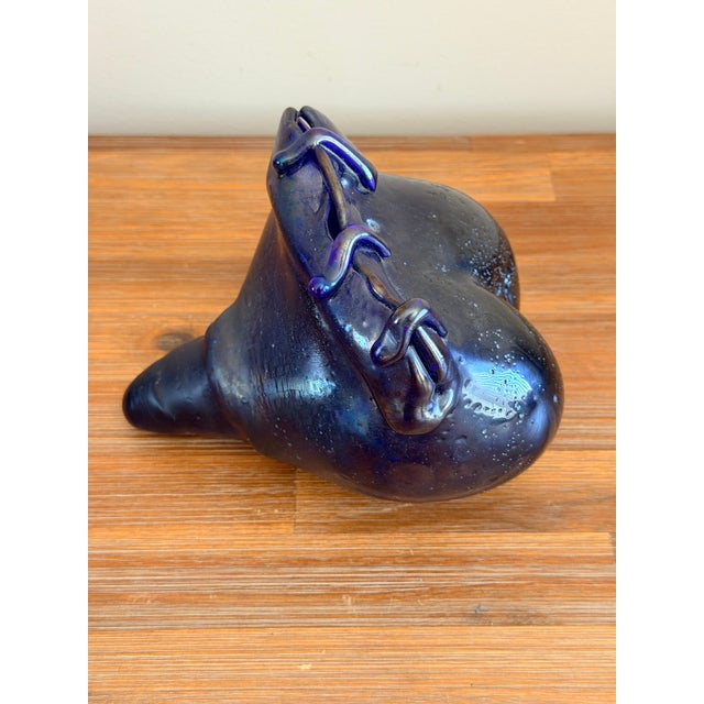 Purple Original Signed Erwin Eisch Abstract Art Glass Sculpture, 1972 For Sale - Image 8 of 9