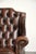 Chesterfield Wing Chair in Cowhide Leather For Sale - Image 9 of 13