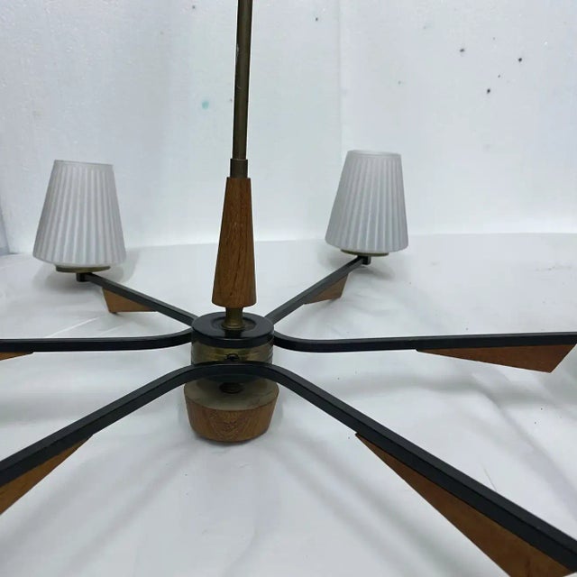 1960s Mid-Century Modern Stilnovo Style Italian Chandelier For Sale - Image 11 of 13