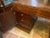 Late 19th Century Antique Mahogany Partner Desk Brown Leather Made in England Circa 1880 For Sale - Image 5 of 7