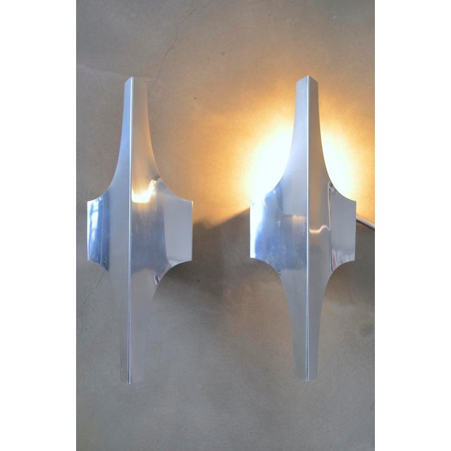 A set of 2 wall lights from Doria in space design from the 1960s - Rare aluminum version - E14 socket max. 40 watts -...
