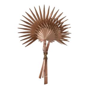 Vintage Copper Palm Leaf Wall Sconce