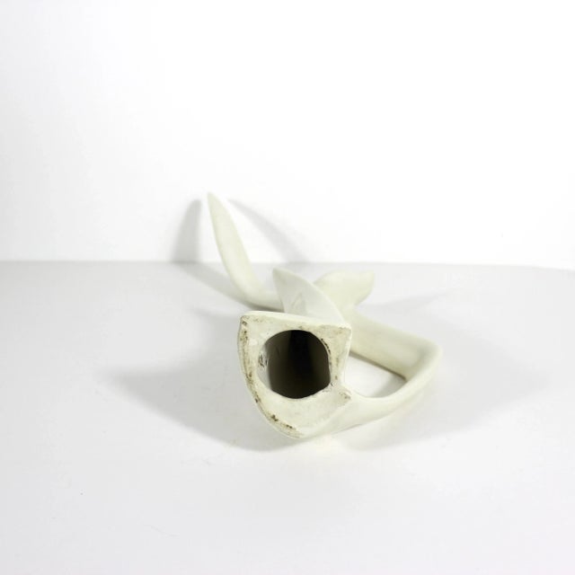 Ceramic Seagull Mid Century Modern Style White Flying Bird Sculpture For Sale - Image 4 of 7