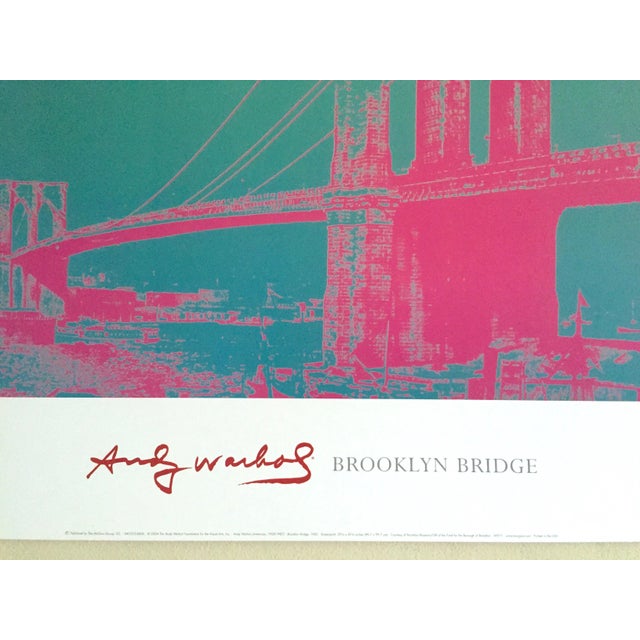 Andy Warhol Foundation Vintage Pop Art Lithograph Poster Brooklyn Bridge 19 Chairish