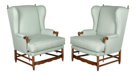 Vintage New French Wingback Chairs Chairish