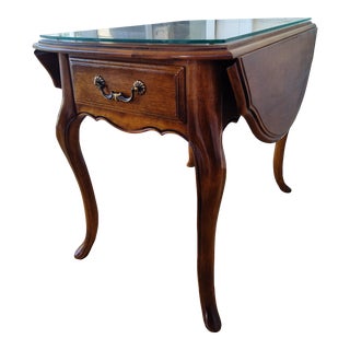 1990s Ethan Allen 'Country French' Drop Leaf Pembroke Side Table For Sale