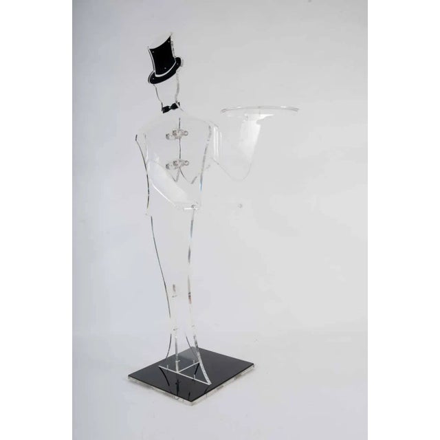 Plastic Vintage Acrylic Glass Dress &amp; Present Boy Valet For Sale - Image 7 of 9