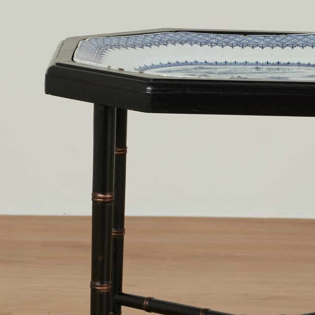 Black Pair of Vintage British Colonial Style Three Tiered Stands For Sale - Image 8 of 14