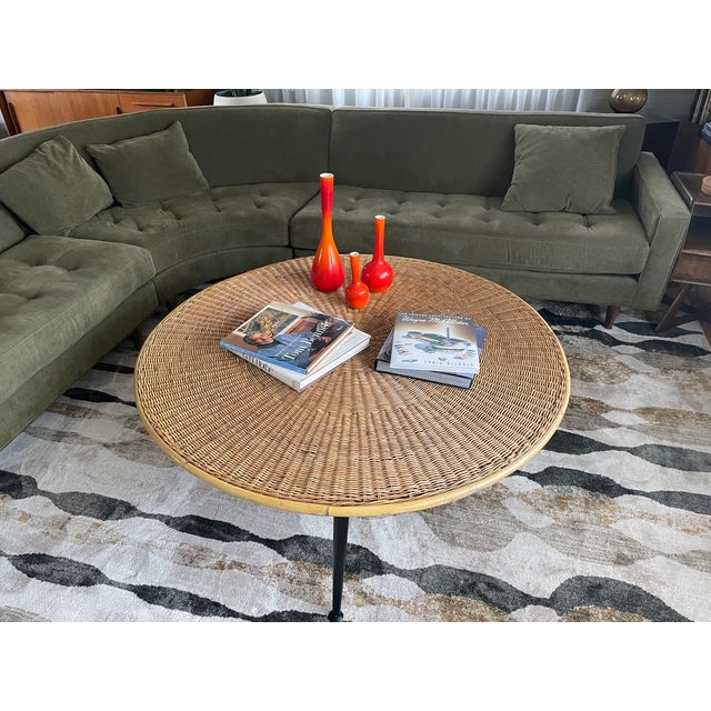 1960s Danny Ho Fong Calif-Asia Wicker Coffee Table For Sale - Image 11 of 13