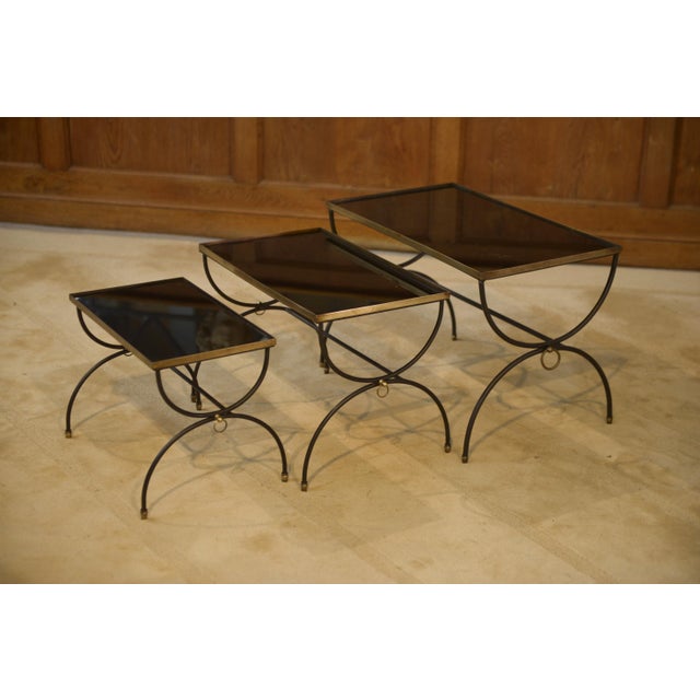 Vintage Nesting Tables by Jean Royère, 1940s, Set of 3 For Sale - Image 12 of 12