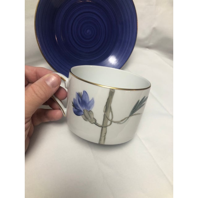 Marie Daâge hand painted Limoges porcelain Breakfast Cup and Saucer, in its original carton. This was custom made for me...