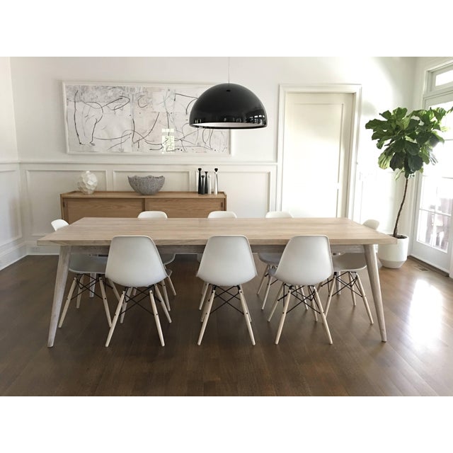 2010s Andrianna Shamaris St. Bart White Washed Teak Wood Dining Table For Sale - Image 5 of 5