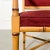 This English Regency Styled armchair features intricate detailing along the faux bamboo turned legs, complimenting the...