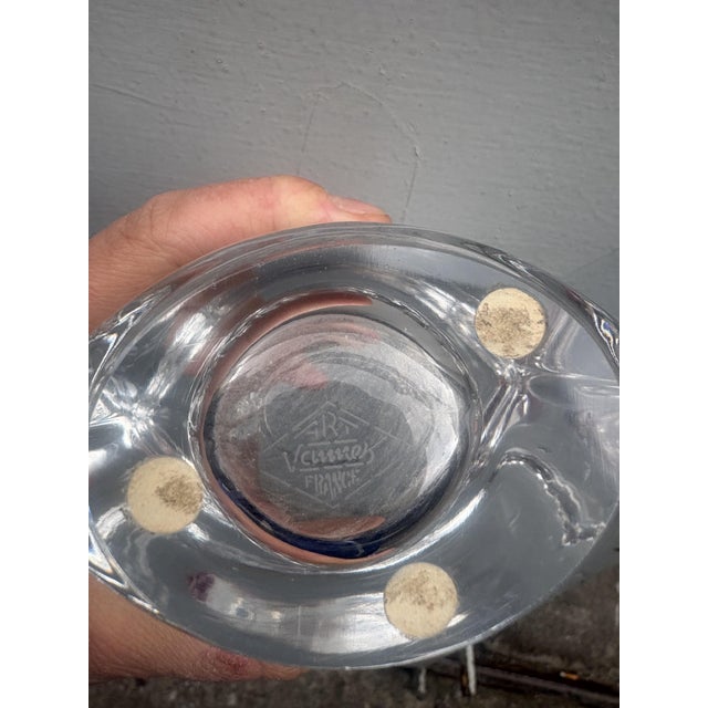 Glass Crystal Vase, France, 1970s For Sale - Image 7 of 8