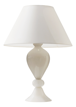 Art Deco Neoclassical Shabby-Chic Blown Glass Table Lamp, Murano, Italy, 1970s