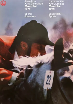 Original 1976 Vintage Montreal Olympic Poster, Equestrian Sports (Large)