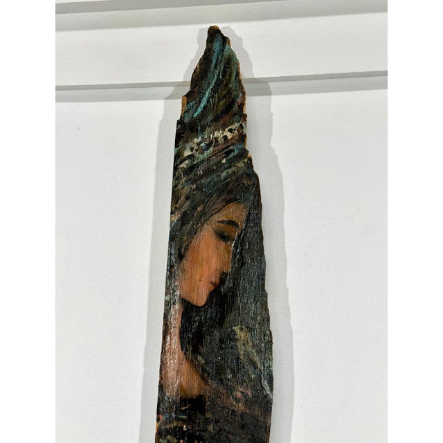 Modern Monumental 73-Inch Signed 1984 American Outsider Folk Art Totem - "Ancestral Spirit" Painted Salvaged Timber For Sale - Image 3 of 18