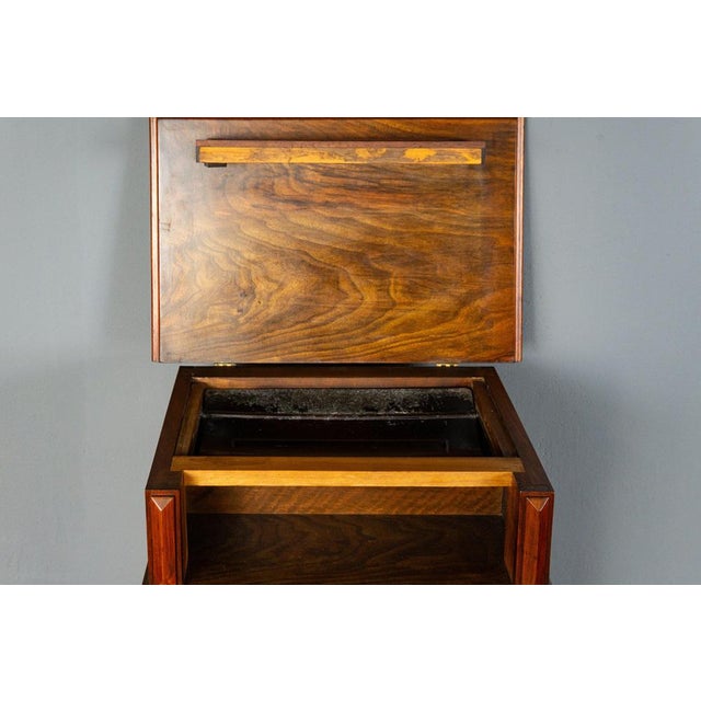 Vintage Brown Wash Cabinet For Sale - Image 13 of 17